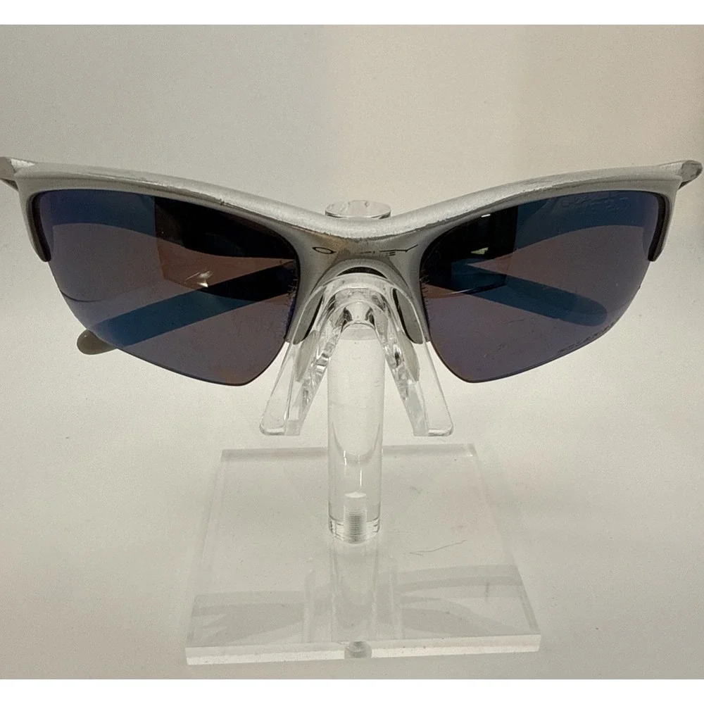 Oakley Half Jacket 2.0 Gray /Black Wrap Sunglasses Authentic Polarized Lens-HOT